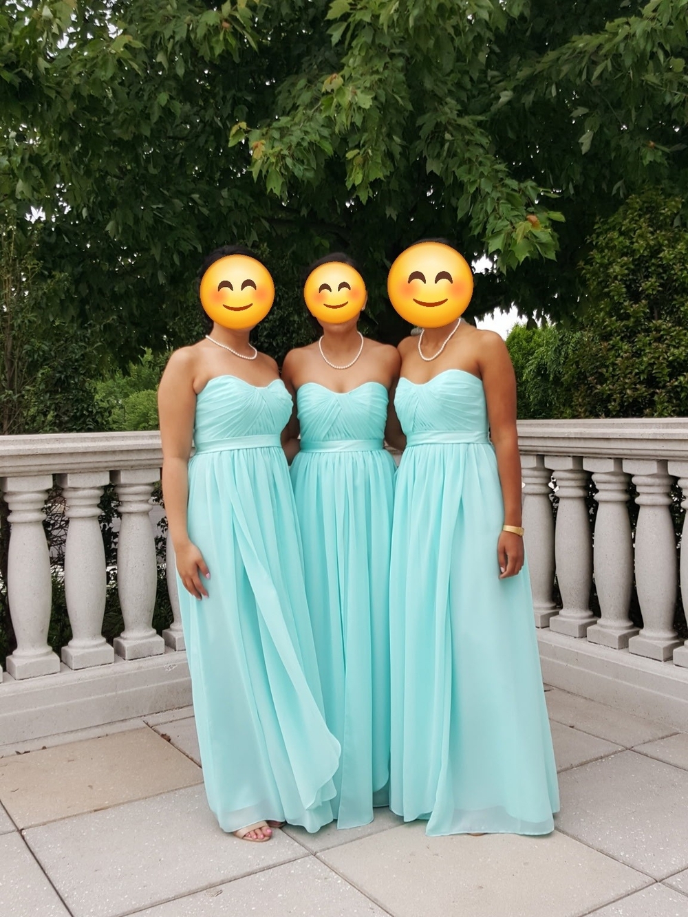 SORELLA VITA Strapless Aqua Gown